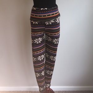Indero | Pants u0026 Jumpsuits | Indero Fair Isle Leggings With Fuzzy Lining  For Warmth | Poshmark